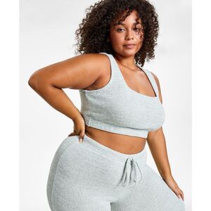 Style Not Size Fuzzy Knit Crop Top, Created for Macy's Size 3X
